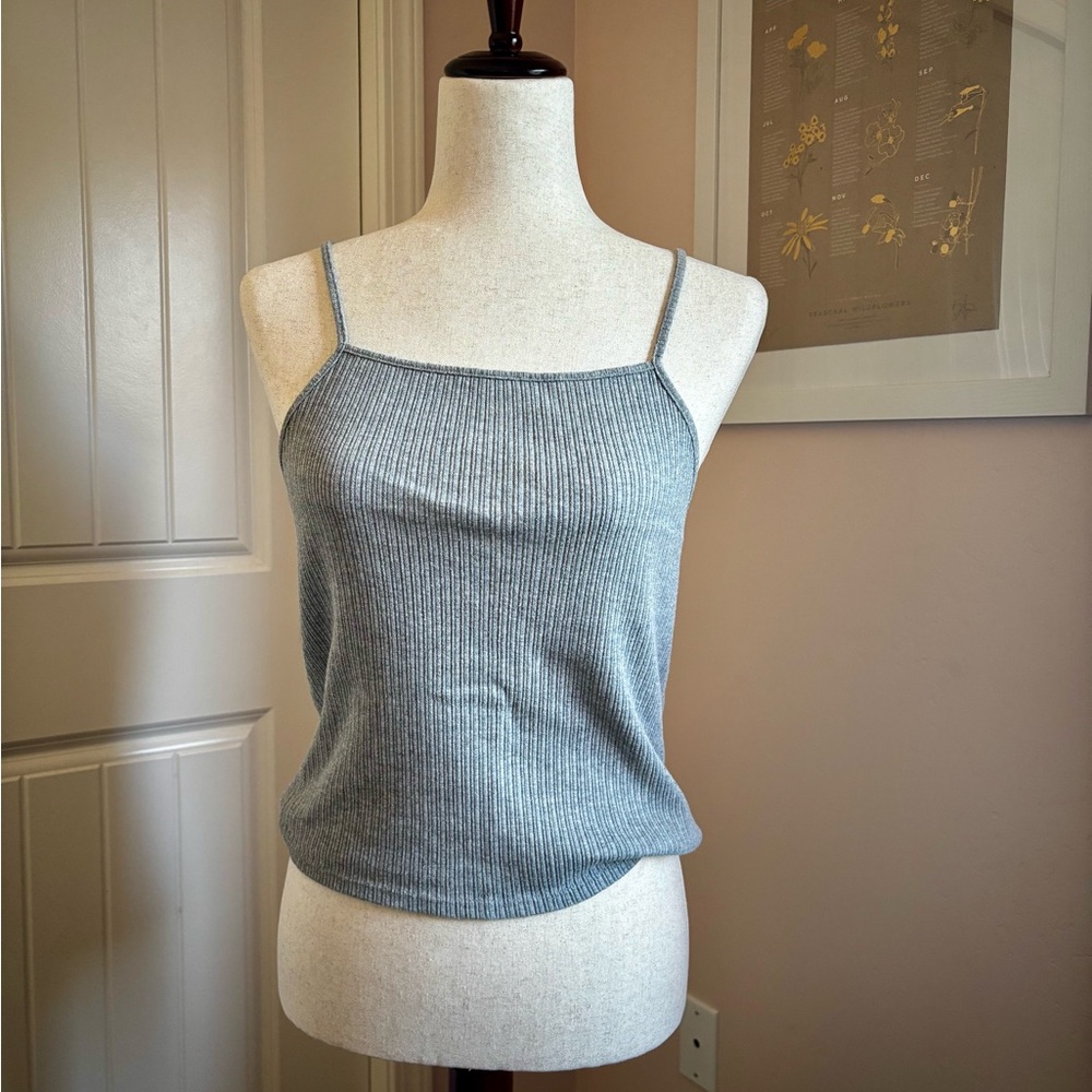American Eagle Outfitters Gray Ribbed Camisole